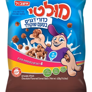 מולטי כדורי דגנים בטעם שוקולד